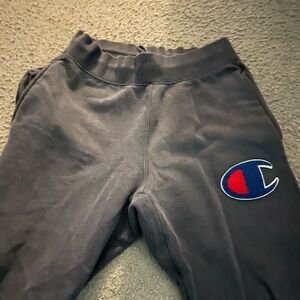 champion faded/washed navy medium reverse weave carpet logo